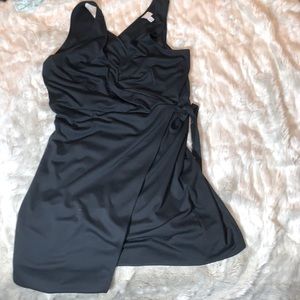 XXL black wrap dress